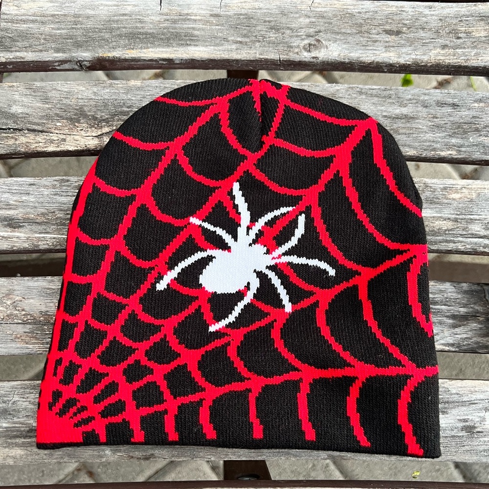 Red and Black Spider Beanie